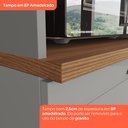 Ver imagem 5 de Cozinha Compacta 2 Peças 100% MDF com Balcão Pia e Tampo Cinza/Nature Americana