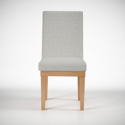 Cadeira de Jantar Reforçada Estofada - Balaqui Decor Cor:Linho Cinza Claro - 3