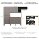 Ver imagem 3 de Armário de Cozinha Compacta Pequim Multimóveis V2933 Preto/Lacca Fumê