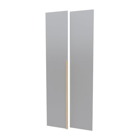 Kit 2 Portas para Guarda-Roupa Modular 80cm Jade CabeCasa MadeiraOriginals Cinza/Urbano