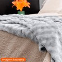 Ver imagem 2 de Manta Peseira para Cama Sofá Antialérgica Neo Bubbles Cinza 1,30x1,50m - Camesa