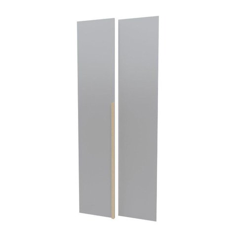 Kit 2 Portas para Guarda Roupa de Canto Reto Modular 95cm Jade CabeCasa MadeiraOriginals Cinza