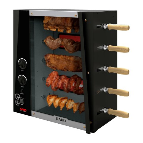 Chrglp Assador Rotativo de 5 Espetos a Gas Glp