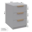 Ver imagem 3 de Mesa de Cabeceira 3 Gavetas Jade CabeCasa MadeiraOriginals