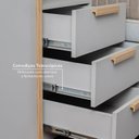Ver imagem 6 de Mesa de Cabeceira Planejada 3 Gavetas Jade CabeCasa MadeiraOriginals Cinza