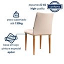 Ver imagem 6 de Kit 2 Cadeiras Bouclê e Pés em Madeira Maciça Isa Bege/Areia/Champanhe