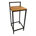 Ver imagem 1 de Kit 2 Peças Banquetas Balcão Ferro Madeira Estilo Industrial