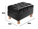 Ver imagem 6 de Poltrona Chesterfield com Puff Capitonê Luís Xv Preto
