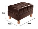 Ver imagem 6 de Poltrona Chesterfield com Puff Capitonê Luís Xv Marrom Café