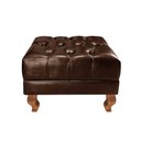 Ver imagem 5 de Poltrona Chesterfield com Puff Capitonê Luís Xv Marrom Café