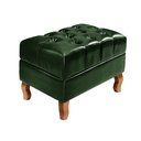 Ver imagem 5 de Poltrona Chesterfield com Puff Capitonê Luís Xv Verde