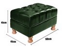 Ver imagem 6 de Poltrona Chesterfield com Puff Capitonê Luís Xv Verde