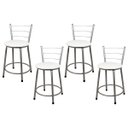 Ver imagem 1 de 4 Banquetas Baixa para Cozinha Epoxi Cinza:branco