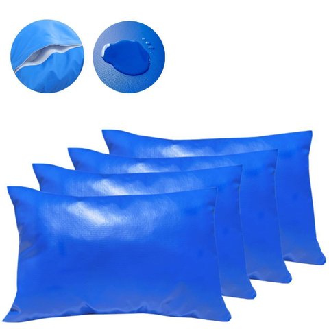 Kit 4 Capas de Travesseiro Azul Royal Napa Premium Hospitalar
