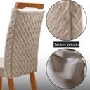 Ver imagem 5 de Mesa de Jantar Liz 120 cm Tampo MDF Vidro Canto Copo com 4 Cadeira Aline