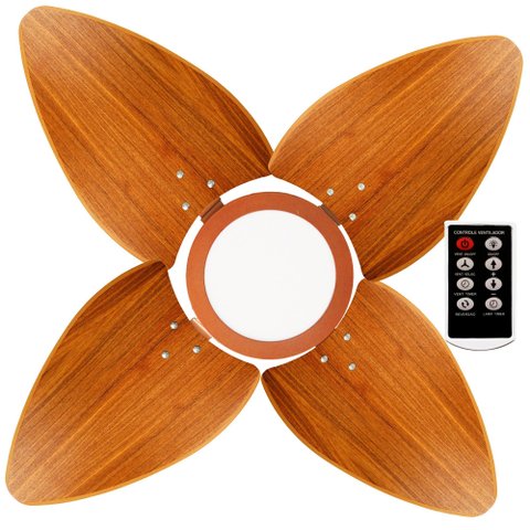 Ventilador de Teto Aspen Led 6000k Venti-delta Cobre 4pás Freijó 110v com Controle Remoto