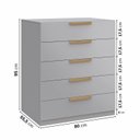 Ver imagem 3 de Cômoda 5 Gavetas 80cm Jade CabeCasa MadeiraOriginals