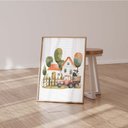 Ver imagem 2 de Kit 3 Quadros Decorativos Infantil - Fazenda Day NO2 - 30x40 - Moldura Madeira