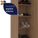 Ver imagem 7 de Sapateira 60cm com Espelho Versa Home Marrom/Branco/Freijó