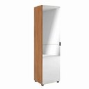 Ver imagem 2 de Sapateira 60cm com Espelho Versa Home Marrom/Branco/Freijó