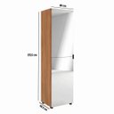 Ver imagem 3 de Sapateira 60cm com Espelho Versa Home Marrom/Branco/Freijó