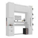 Ver imagem 7 de Escrivaninha Mesa Escritório com Armário 3 Portas 2 Gavetas Modulado Viena Espresso Móveis