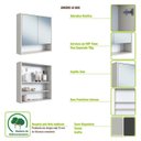 Ver imagem 7 de Armário Espelheira de Banheiro 60cm com 2 Portas 1 Nicho Bari