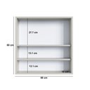 Ver imagem 4 de Armário Espelheira de Banheiro 60cm com 2 Portas 1 Nicho Bari Bege/Arenas