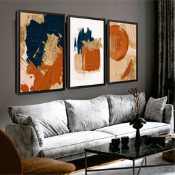 Quadro Decorativo Abstrato Moderno 3d Sala Quarto Hall - 2