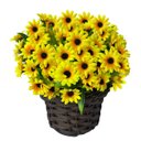 Ver imagem 4 de Kit 20 Flores Artificiais Margaridas Amarelas Decoração de Jardineiras, Vasos, Mesas e Varanda 35cm