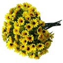 Ver imagem 3 de Kit 20 Flores Artificiais Margaridas Amarelas Decoração de Jardineiras, Vasos, Mesas e Varanda 35cm