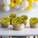 Ver imagem 1 de Kit 20 Flores Artificiais Margaridas Amarelas Decoração de Jardineiras, Vasos, Mesas e Varanda 35cm
