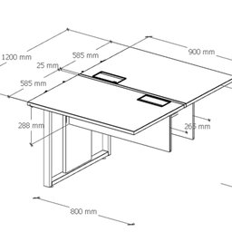 Lateral de Plataforma Dupla Acoplar Pé Quadro 90x120cm Espresso Móveis - 5