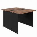 Ver imagem 2 de Mesa Escritório Estação Trabalho Plataforma Dupla Pé Painel 90x120cm Espresso Móveis