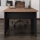 Ver mais imagens de Mesa Escritório Estação Trabalho Plataforma Dupla Pé Painel 90x120cm Espresso Móveis