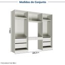 Ver imagem 4 de Guarda-Roupa Planejado 4 Peças com 6 Portas Orion CabeCasa MadeiraOriginals Bege