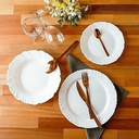 Ver imagem 4 de Prato de Sobremesa Pétala Nadir 19 cm em Vidro Opaline Branco - Kit com 6 Unidades