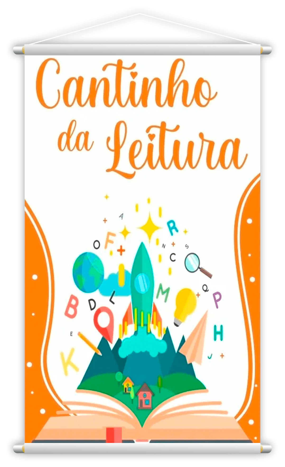 Silabário + Leitura + Alfabeto Vogais Kit 3 Banners 80x50cm - 4