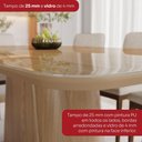 Ver imagem 5 de Conjunto Sala de Jantar Pietra 6 Lugares Tampo MDF Cadeiras Estofadas Caramelo 200cm Móveis Henn