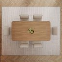 Ver mais imagens de Conjunto Sala de Jantar Pietra 6 Lugares Tampo MDF Cadeiras Estofadas Caramelo 200cm Móveis Henn