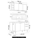 Ver imagem 5 de Armário de Cozinha CP08 com Pia 140cm Pérola Z34 Branco - Mpozenato
