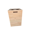 Ver imagem 3 de Lixeira para Shopping - Lixeira para Banco em Madeira Maciça