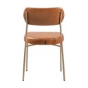 Ver imagem 4 de Kit 2 Cadeiras Sala de Jantar Couro Sintético Design Aço Carbono Lavinia