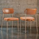 Ver imagem 1 de Kit 2 Cadeiras Sala de Jantar Couro Sintético Design Aço Carbono Lavinia