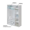 Guarda Roupa Infantil Wood com 3 Portas - Branco - 3