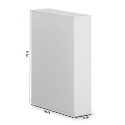Guarda Roupa Infantil Wood com 3 Portas - Branco - 5