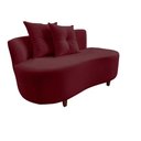 Ver imagem 4 de Namoradeira Sofá Feijão Suria 150cm Orgânica Suede Marsala