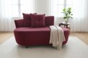 Ver imagem 1 de Namoradeira Sofá Feijão Suria 150cm Orgânica Suede Marsala