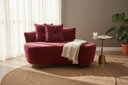 Ver imagem 2 de Namoradeira Sofá Feijão Suria 150cm Orgânica Suede Marsala