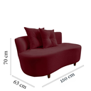 Ver mais imagens de Namoradeira Sofá Feijão Suria 150cm Orgânica Suede Marsala